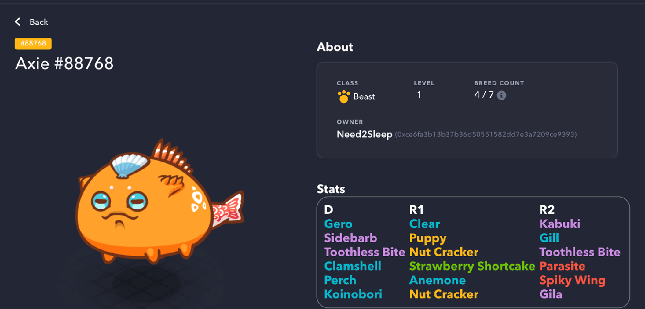 Breeding axie infinity