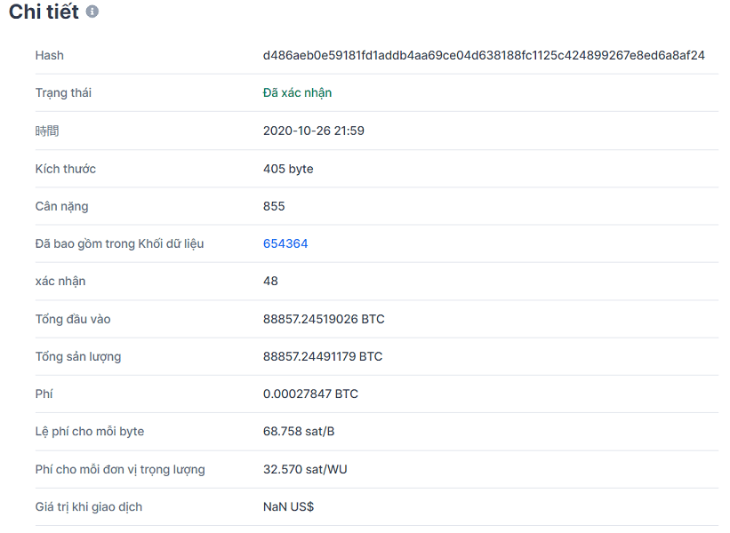 cá voi di chuyển btc