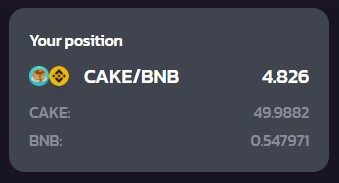 CAKE BNB Position