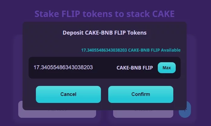 Confirm stake FILP