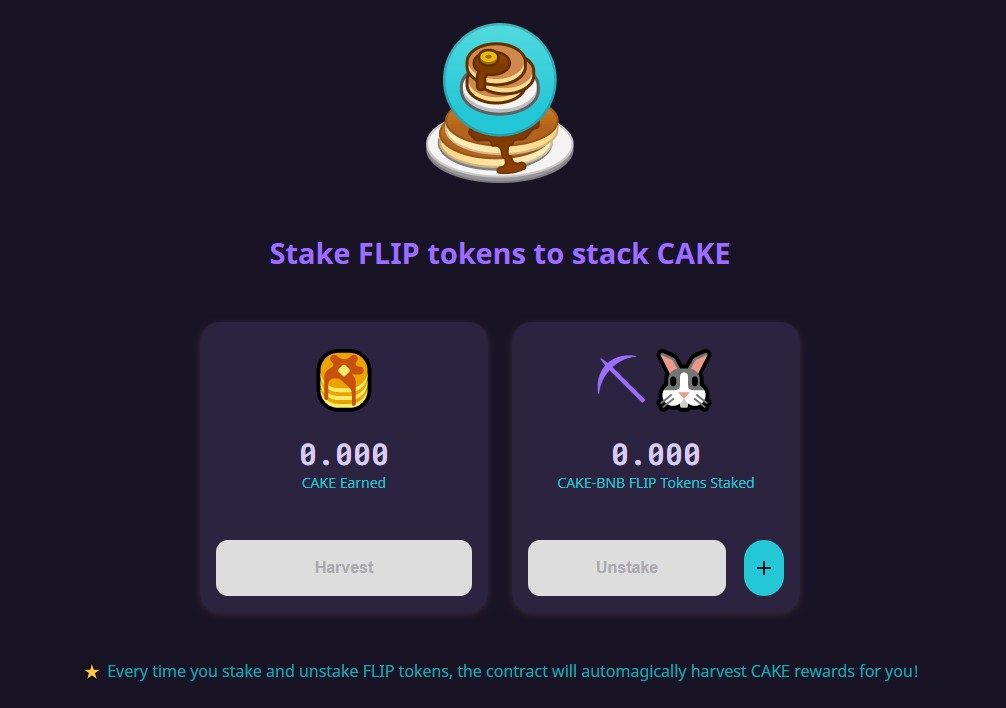 Stake flip token