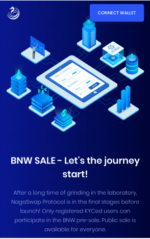 chọn connect wallet nagaswap