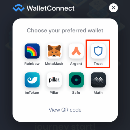 chọn trust wallet