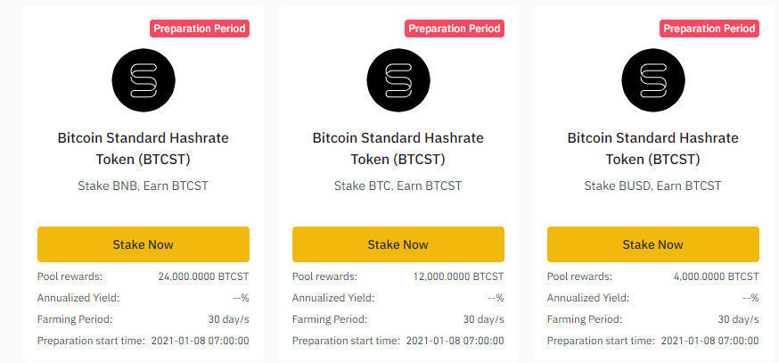 Binance-Launchpad stake earn btcst