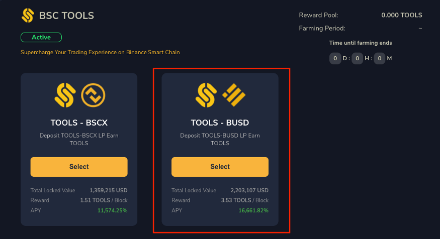 chọn cặp tools busd farm