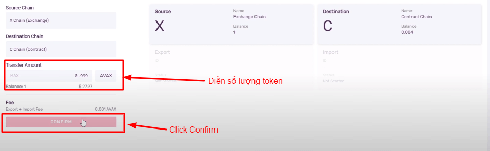 dien so luong token va click confirm - giao dich tren pangolin