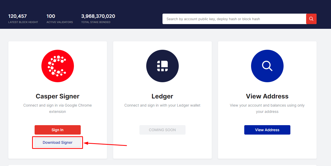 nhan chon download signer - stake casper cspr