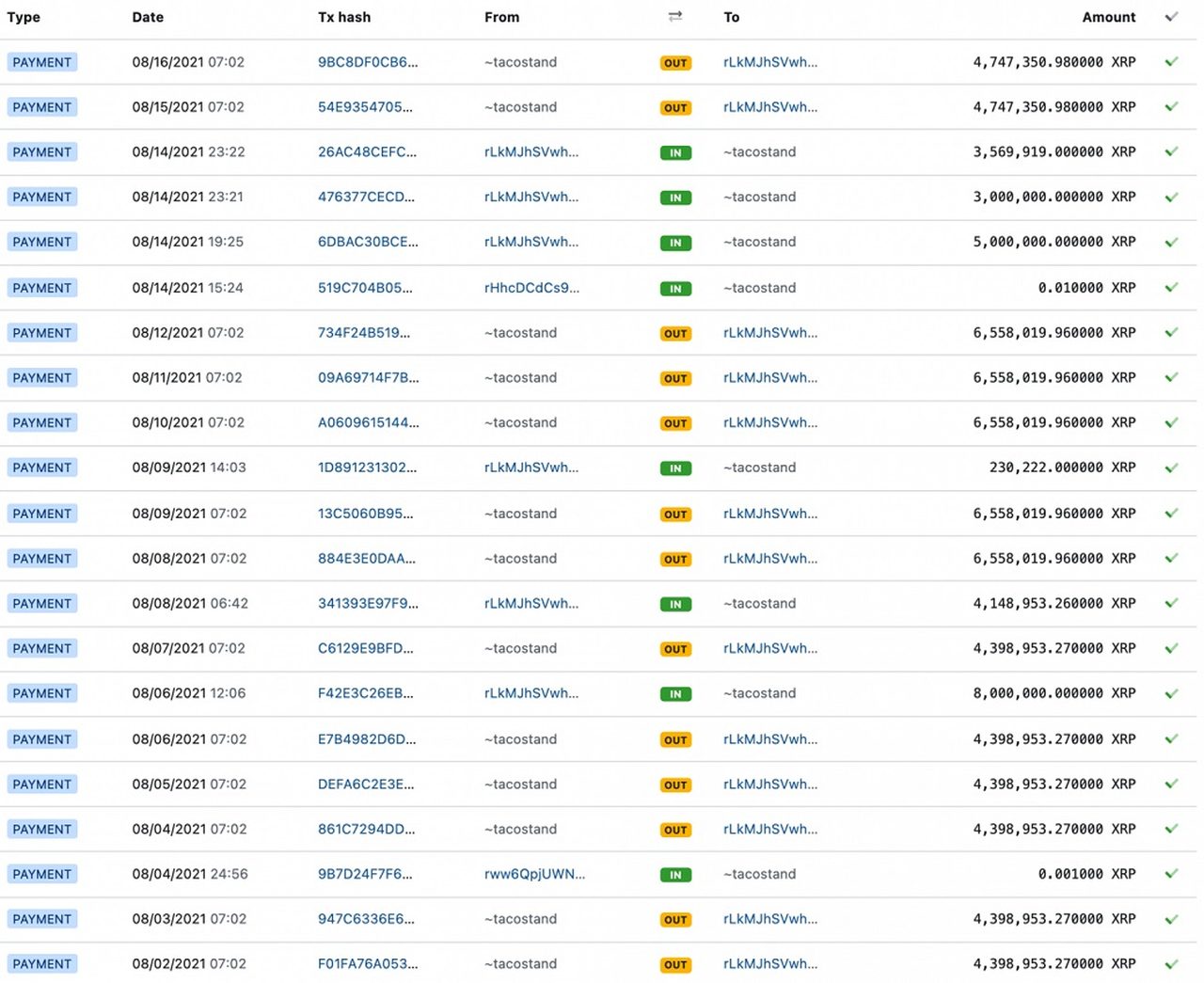 McCaleb di chuyển xrp