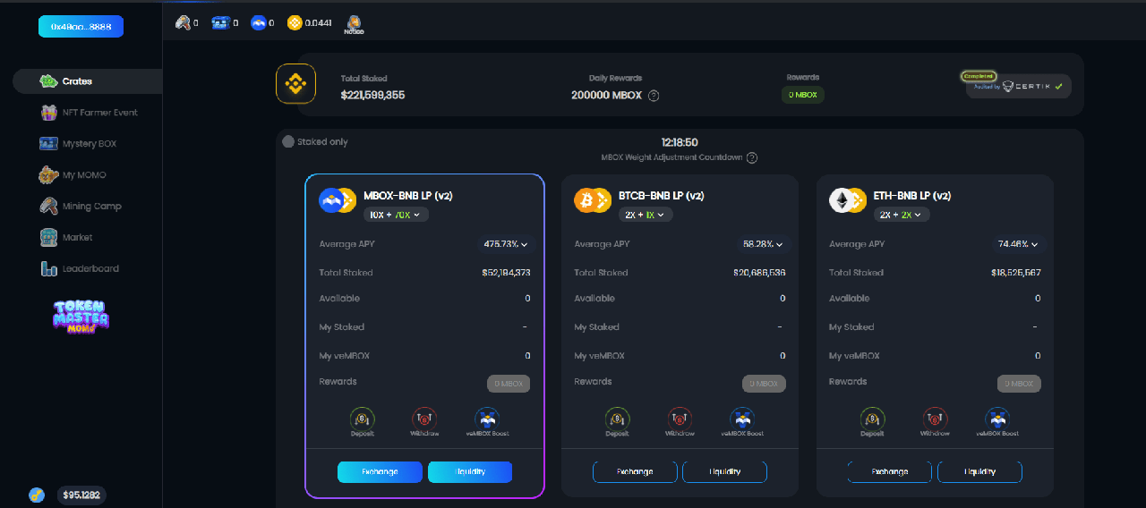 yield farming on mobox