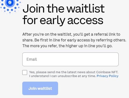 waitlist coinbase nft