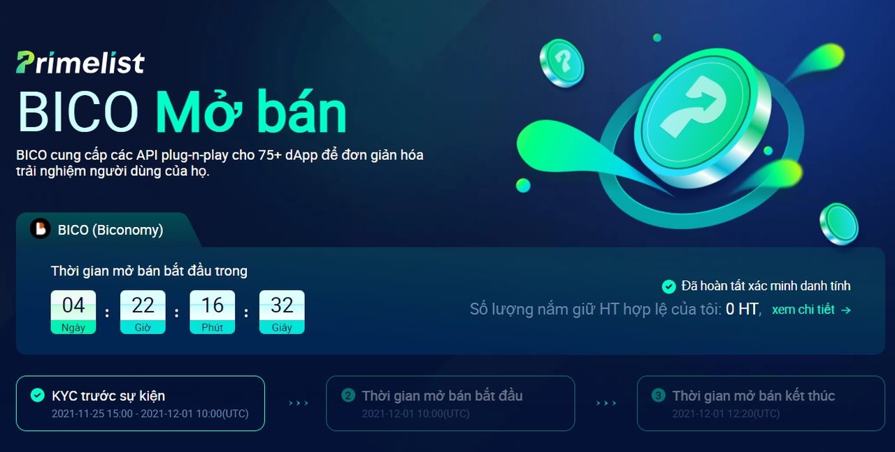 Kèo "nhân phẩm" tiếp theo trên Huobi Primelist - BICO (Biconomy)