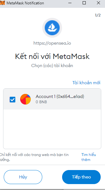 connect metamask opensea