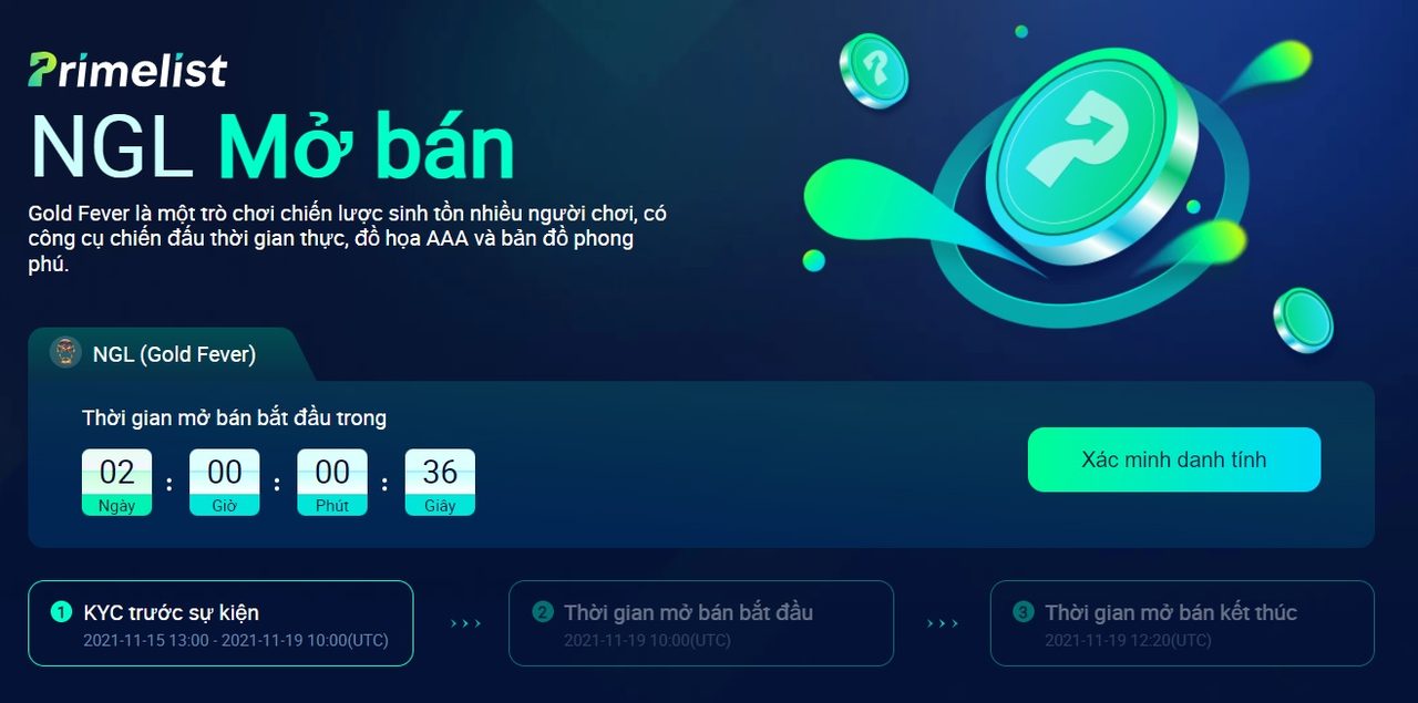 Mở bán Gold Fever (NGL) trên Huobi Primelist, đừng bỏ lỡ!