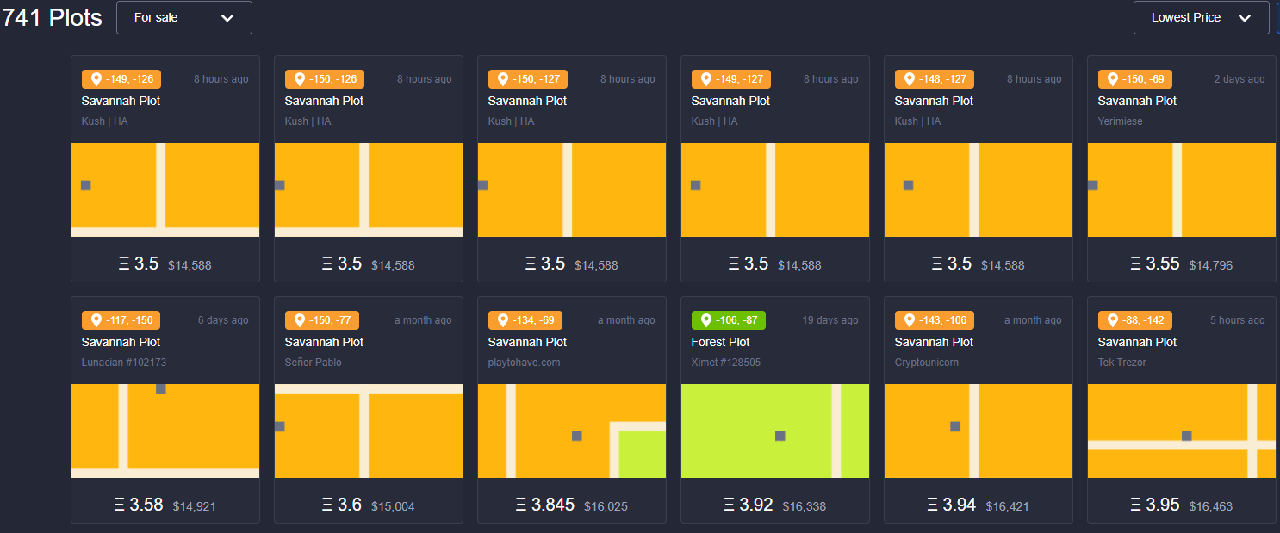 mau đất ảo trên axie