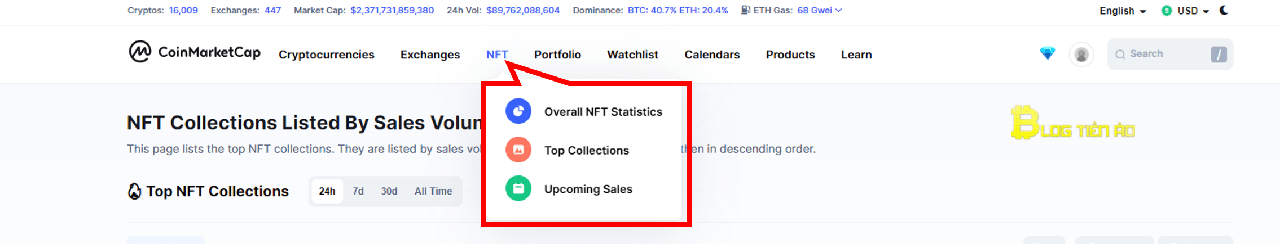 NFT-listing-page