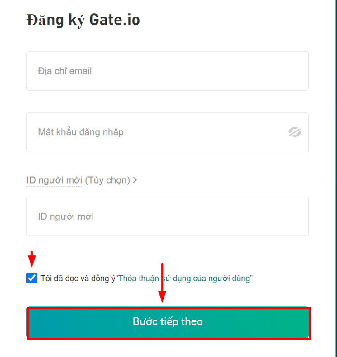 đăng ký gate.io