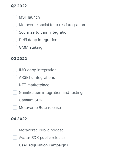 gmm roadmap