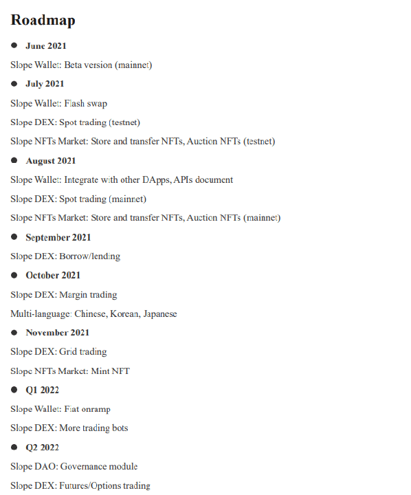 slope finance roadmap