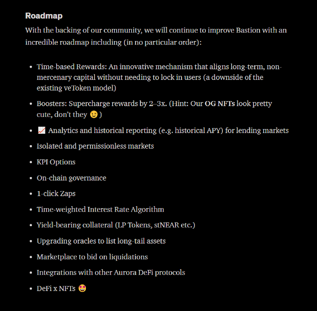 bastion protocol roadmap