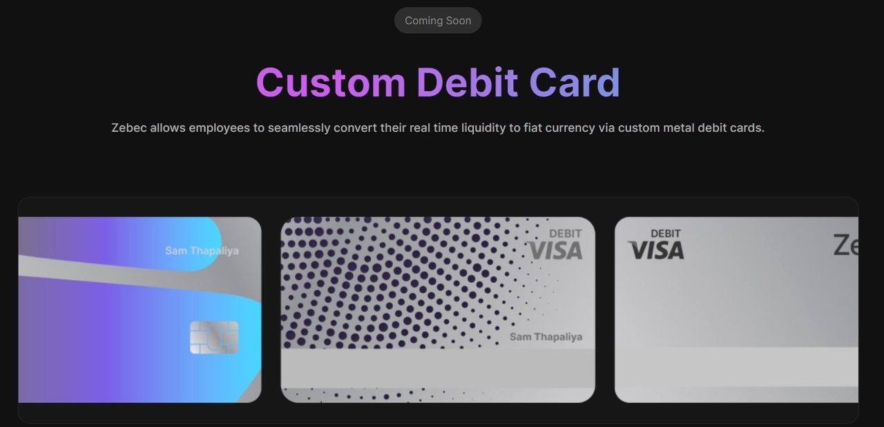 zebec protocol Debit Card