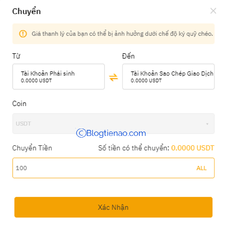 chuyển usdt qua copy trade bybit