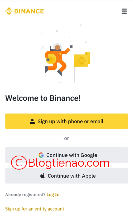 b1 đăng ký binance