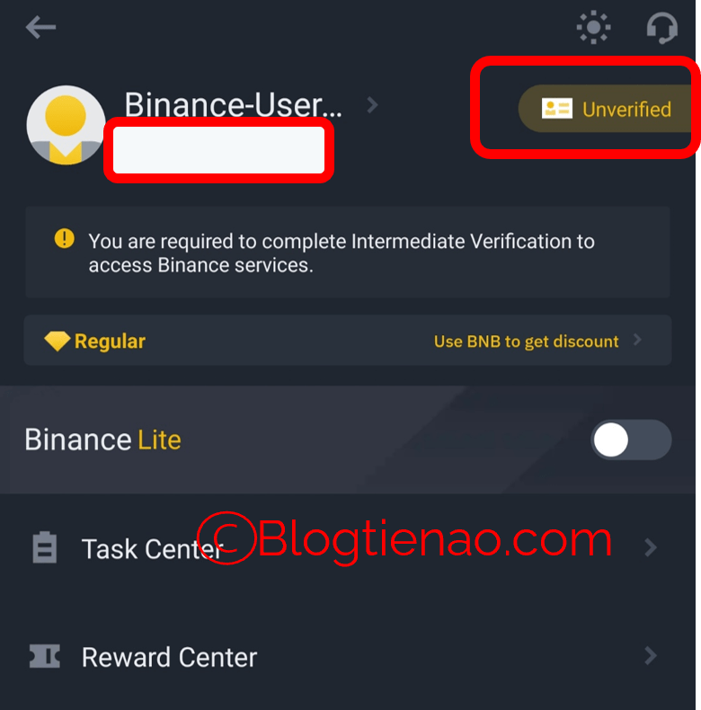 kyc binance móvel b2