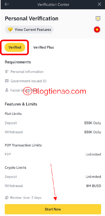 kyc binance start now