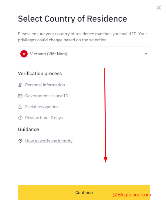 kyc binance web b2