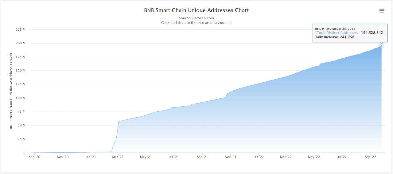 BNB Chain Unique Addresses