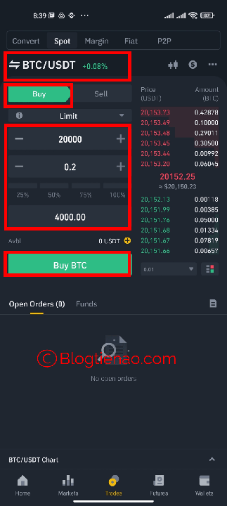 limit binance