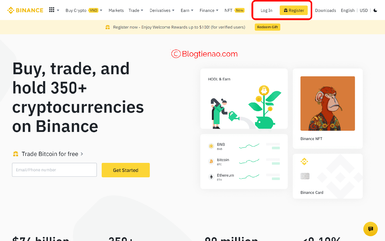 login binance web