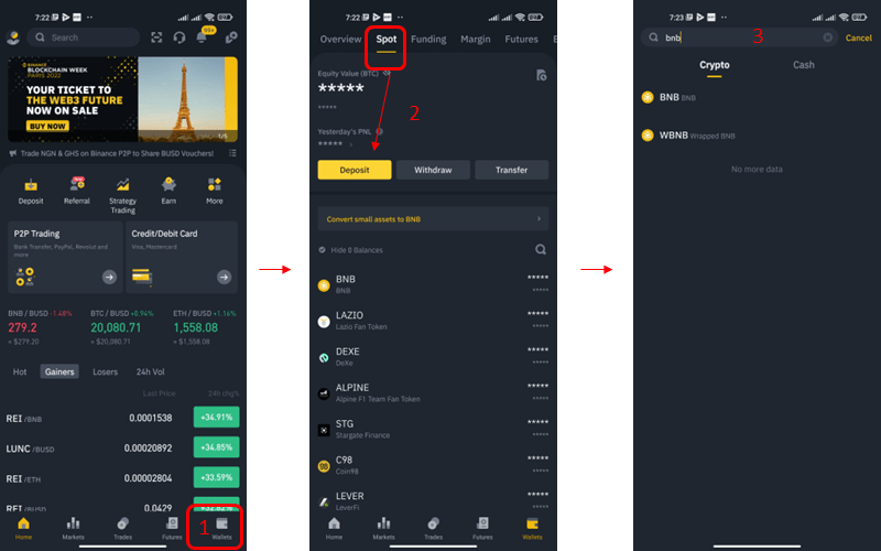 nạp coin binance b1