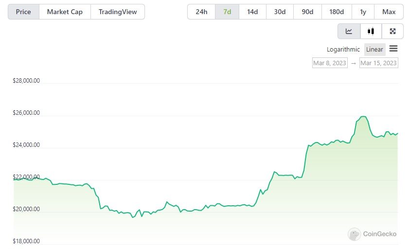 biểu đồ giá btc