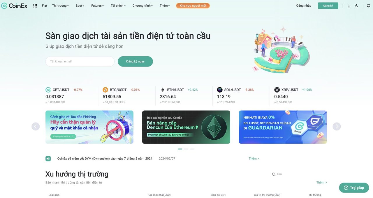 Hướng dẫn đăng ký tài khoản CoinEx từ A đến Z 2024