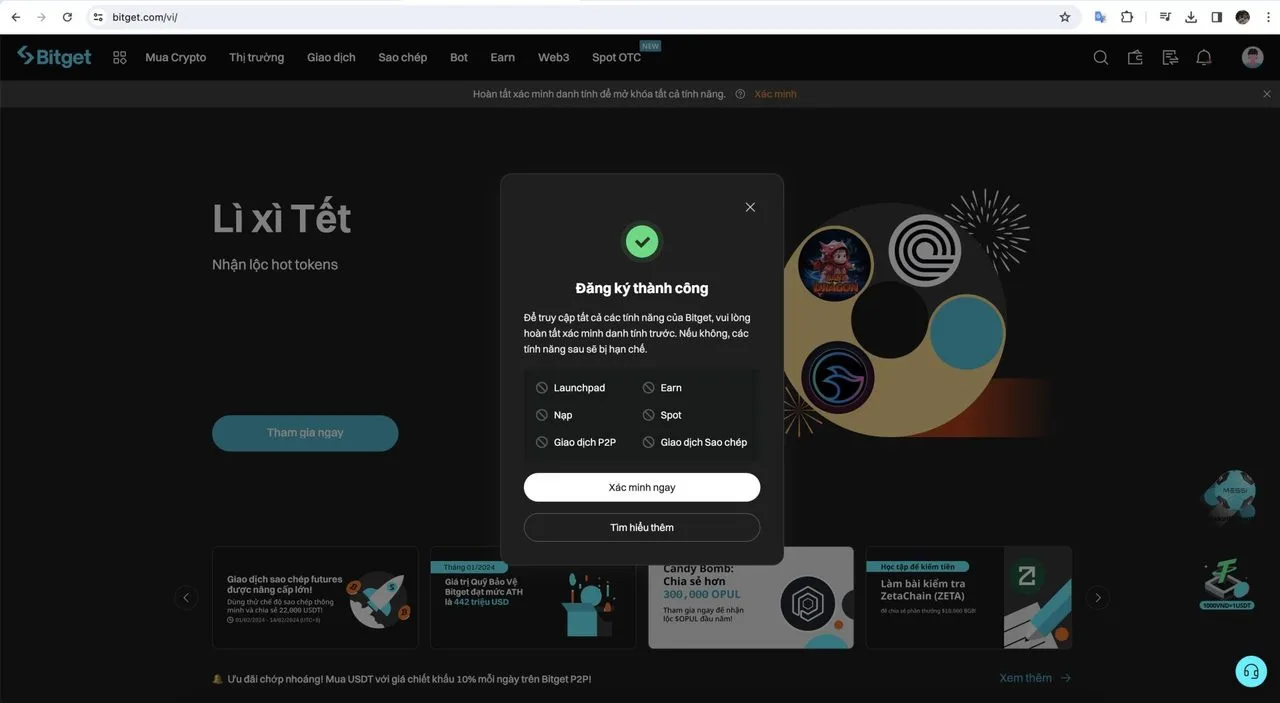 Hướng dẫn đăng ký sàn giao dịch Bitget chi tiết từ A-Z mới nhất