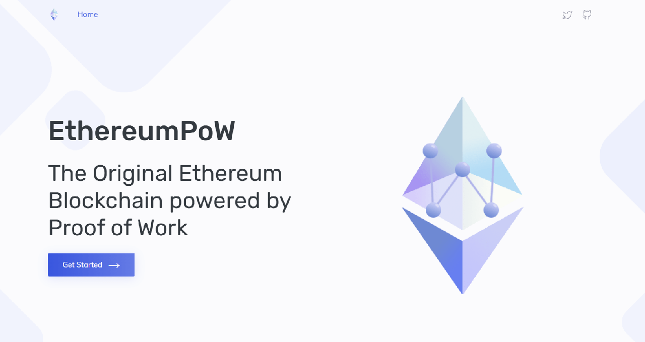 trang chủ của ETHW: https://ethereumpow.org/