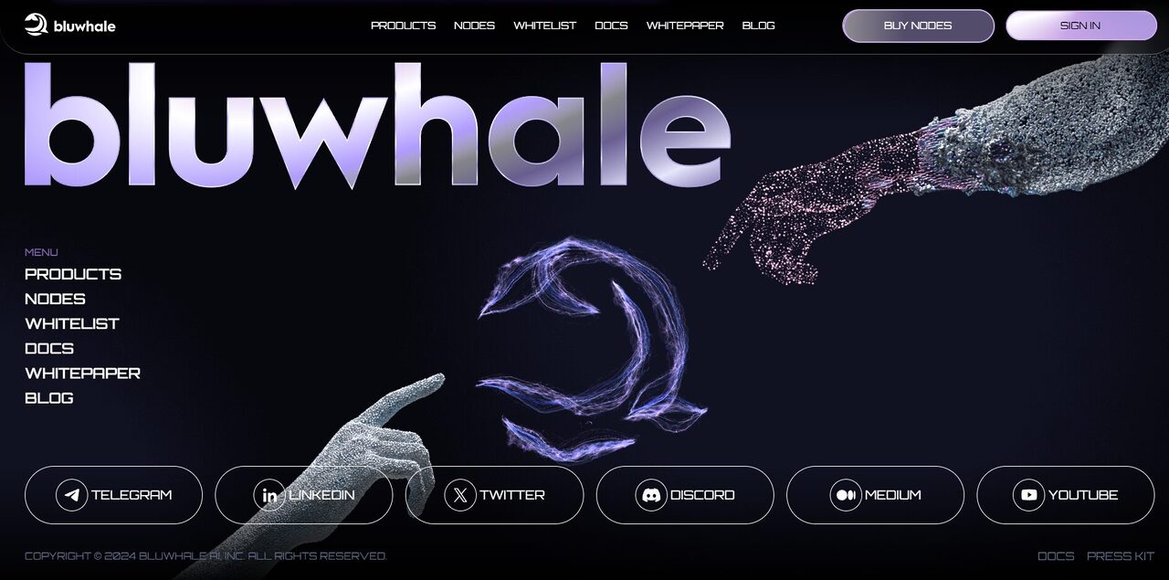 Trang chủ của bluewhale