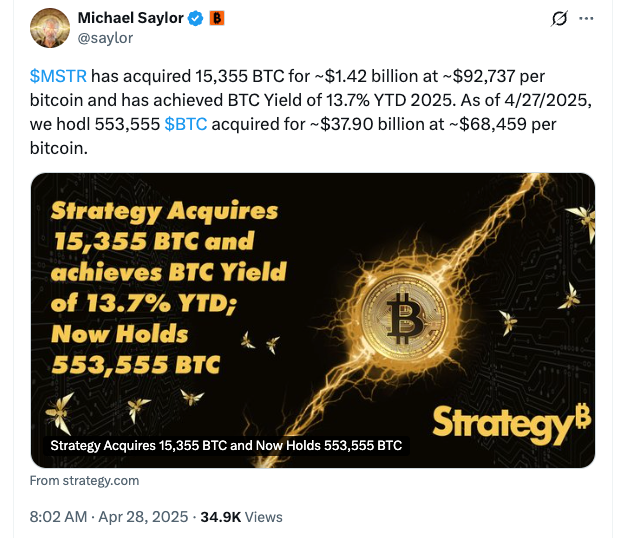 Nguồn: Michael Saylor