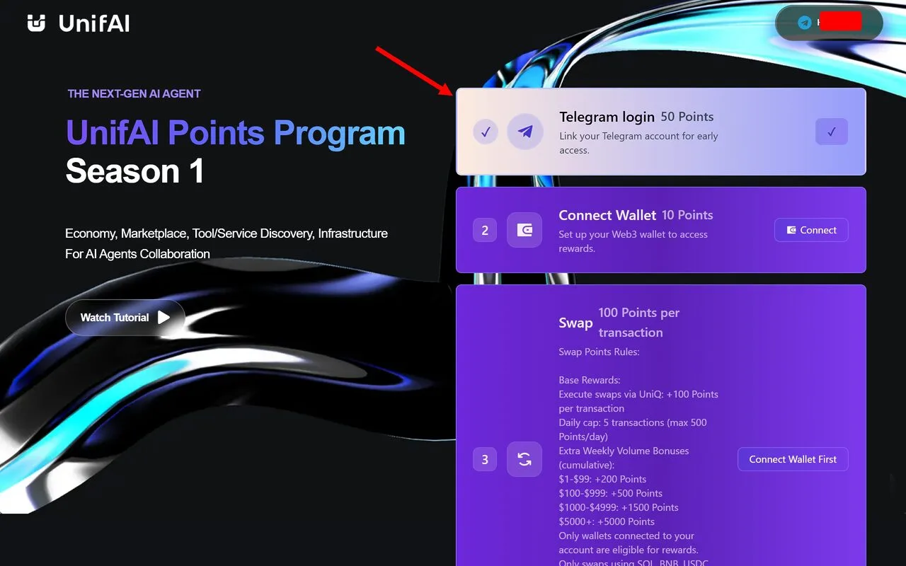 UnifAI network telegram
