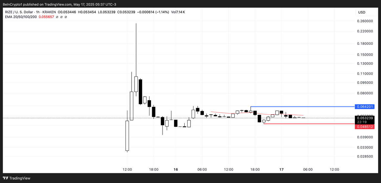 Phân tích giá RIZE. Nguồn: TradingView .